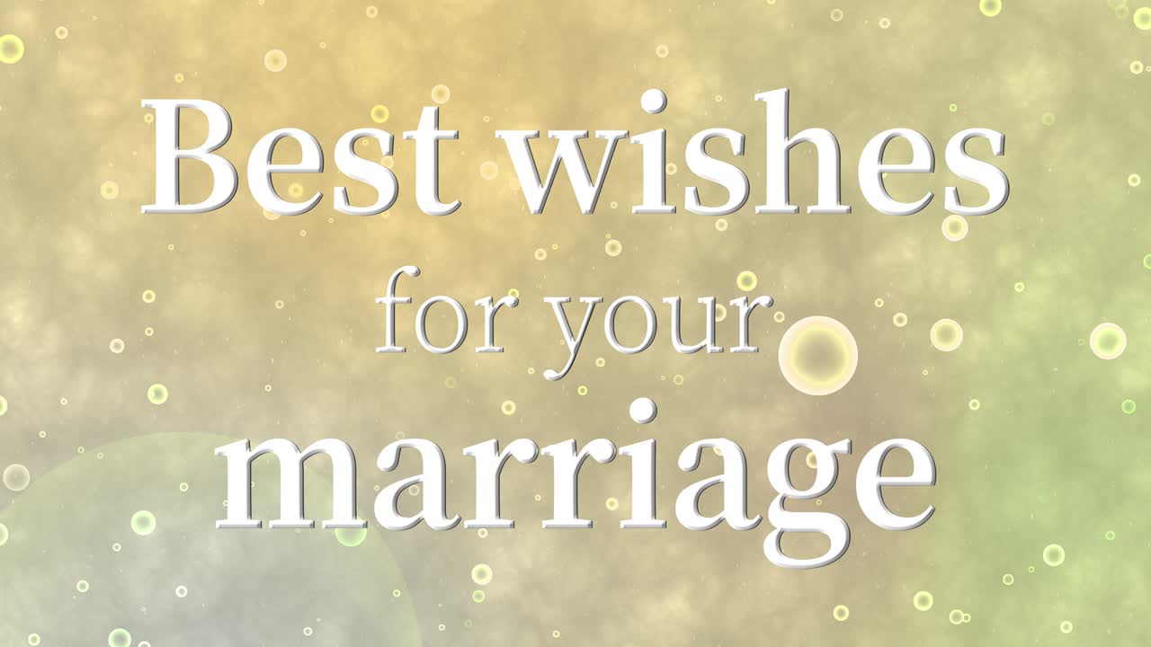 당신의 결혼에 대한 가장 좋은 소원 문자 메시지 애니메이션 모션 그래픽