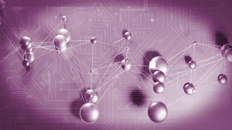 Animation-of-network-of-connections-over-pink-background