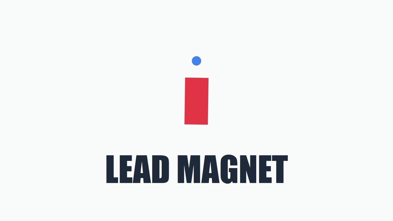 3D render of lead magnet concept with magnetic attraction symbols on light background creating marketing animation designed for business visuals and video overlays