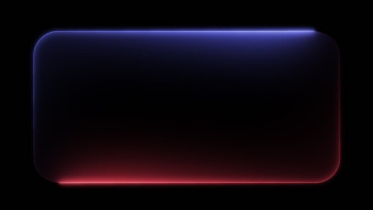 Blue Red Rounded Frame – Luminous Border Loop