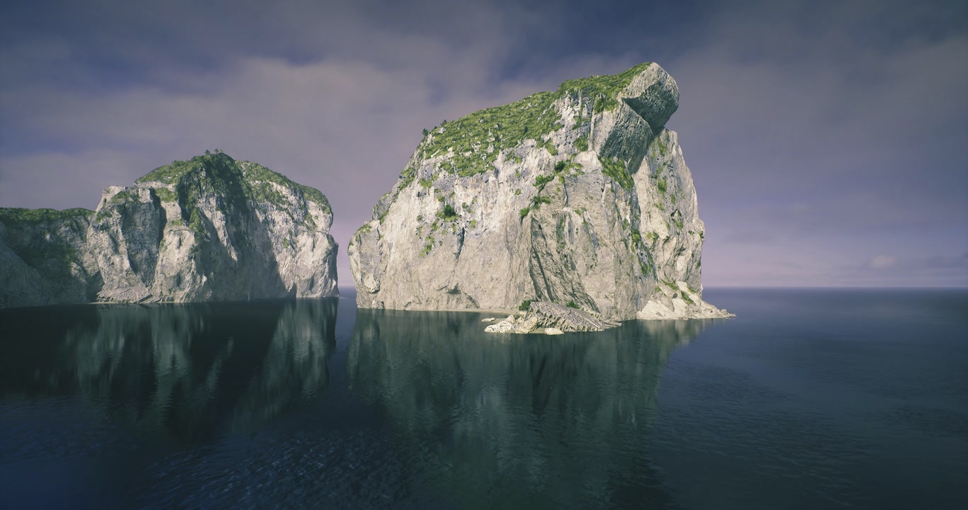 Peaceful coastal imagery highlighting balance and subdued color palette