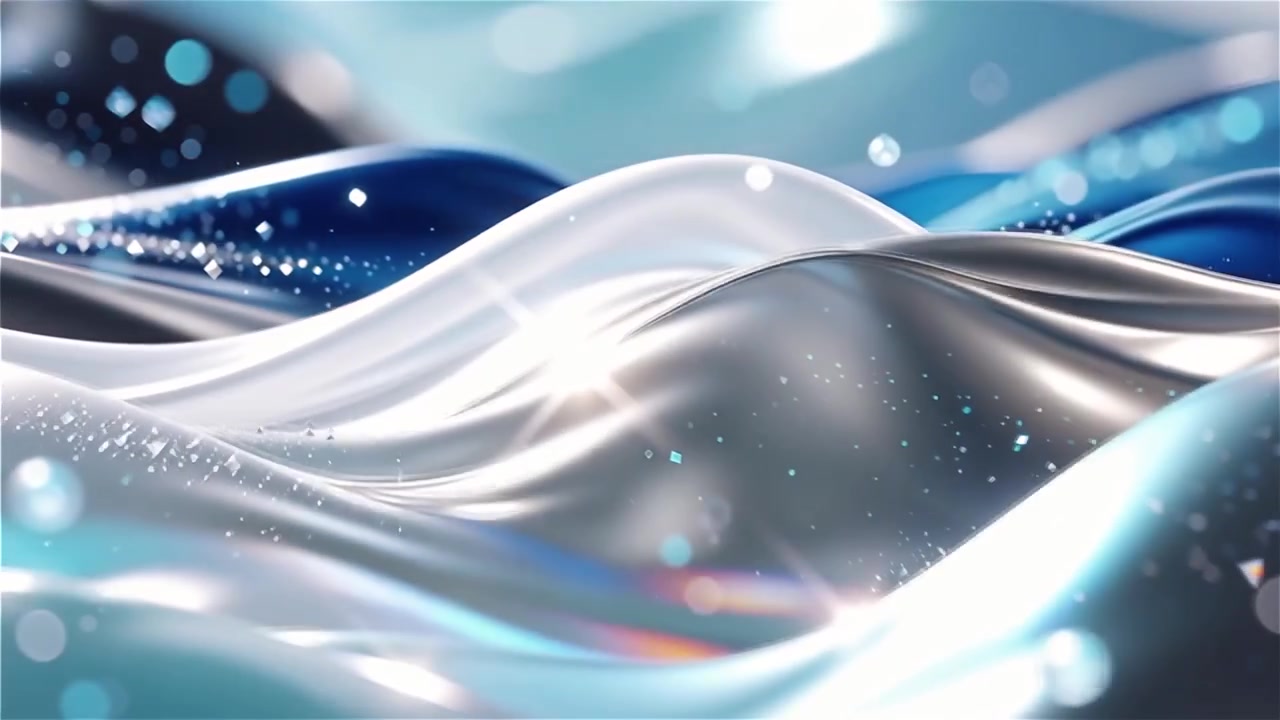 抽象的な光の波が流れる背景