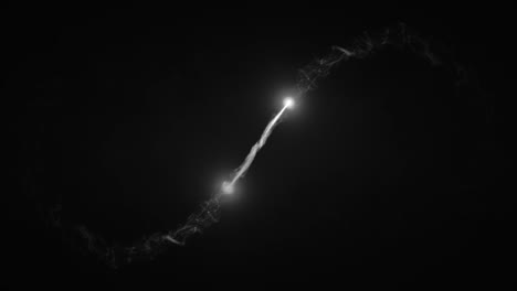 vuelo de brillo blanco negro como luz parpadeante. partículas brillantes de navidad y chispas plantilla de entrada en fondo negro con alfa. efecto de polvo mágico de lujo con bokeh y brillo. rastro de polvo render