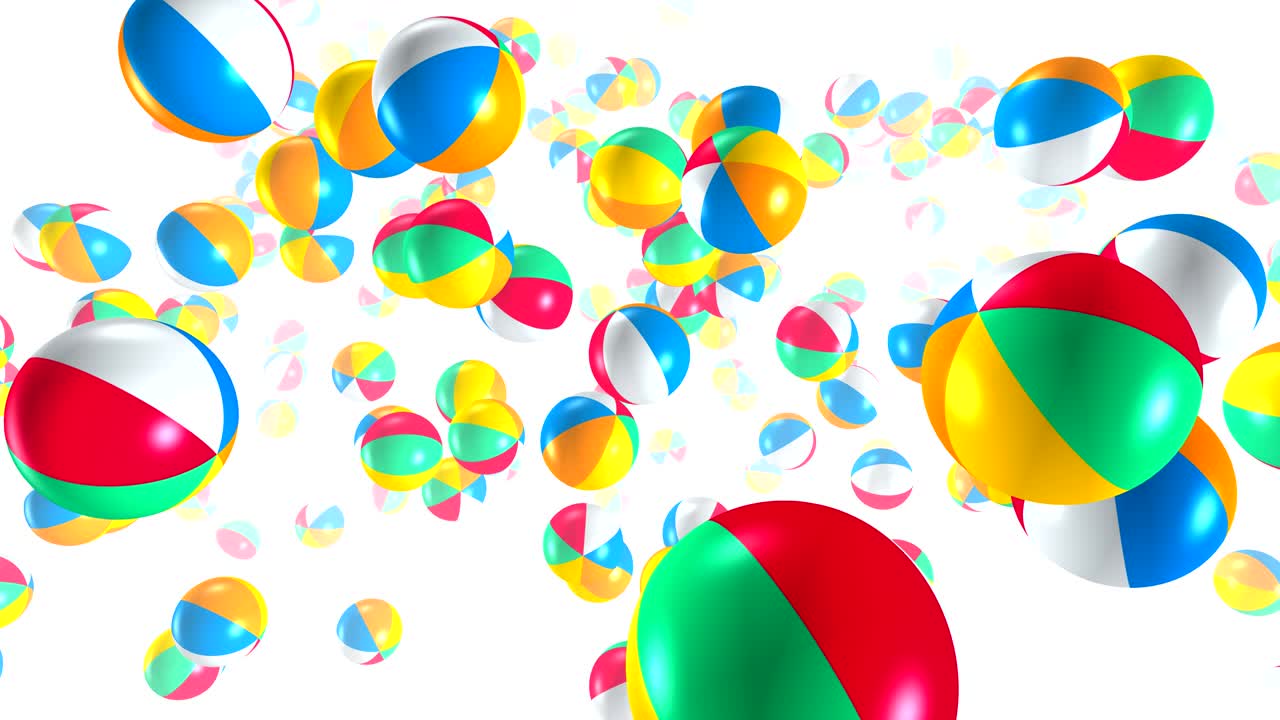 las bolas de playa vuelan y saltan