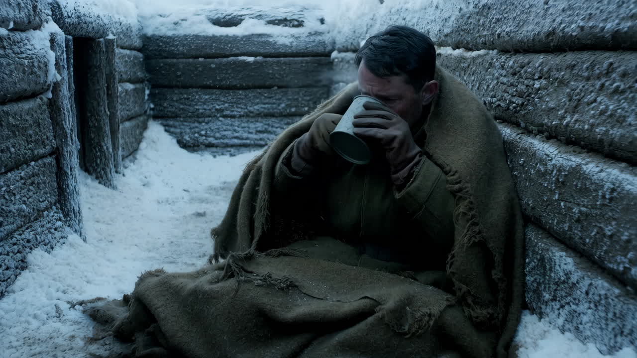 World War I Soldier in a Trench