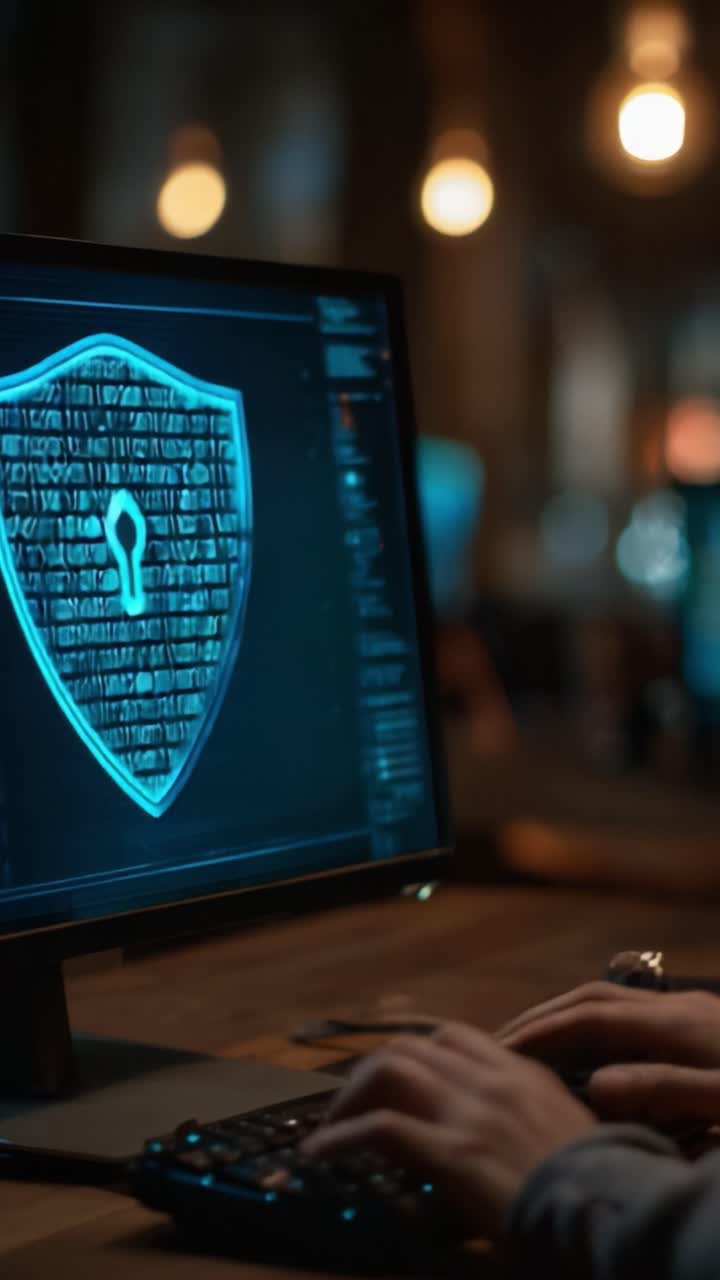 A Close-Up on Cybersecurity: An Expert Engaged in Protecting Digital Information with Advanced Encryption Techniques and Security Protocols