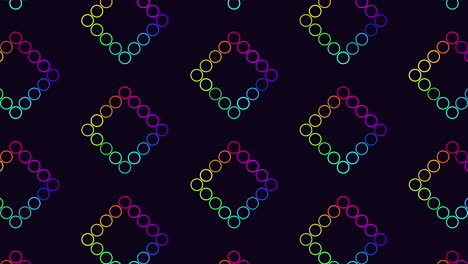 vibrant colored line pattern on bold black background