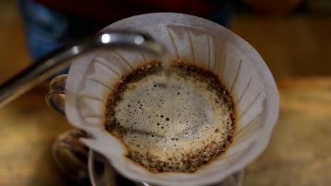 coffee brewing, step by step