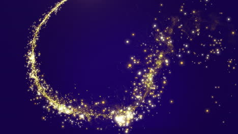 animación de puntos de luz sobre un fondo azul