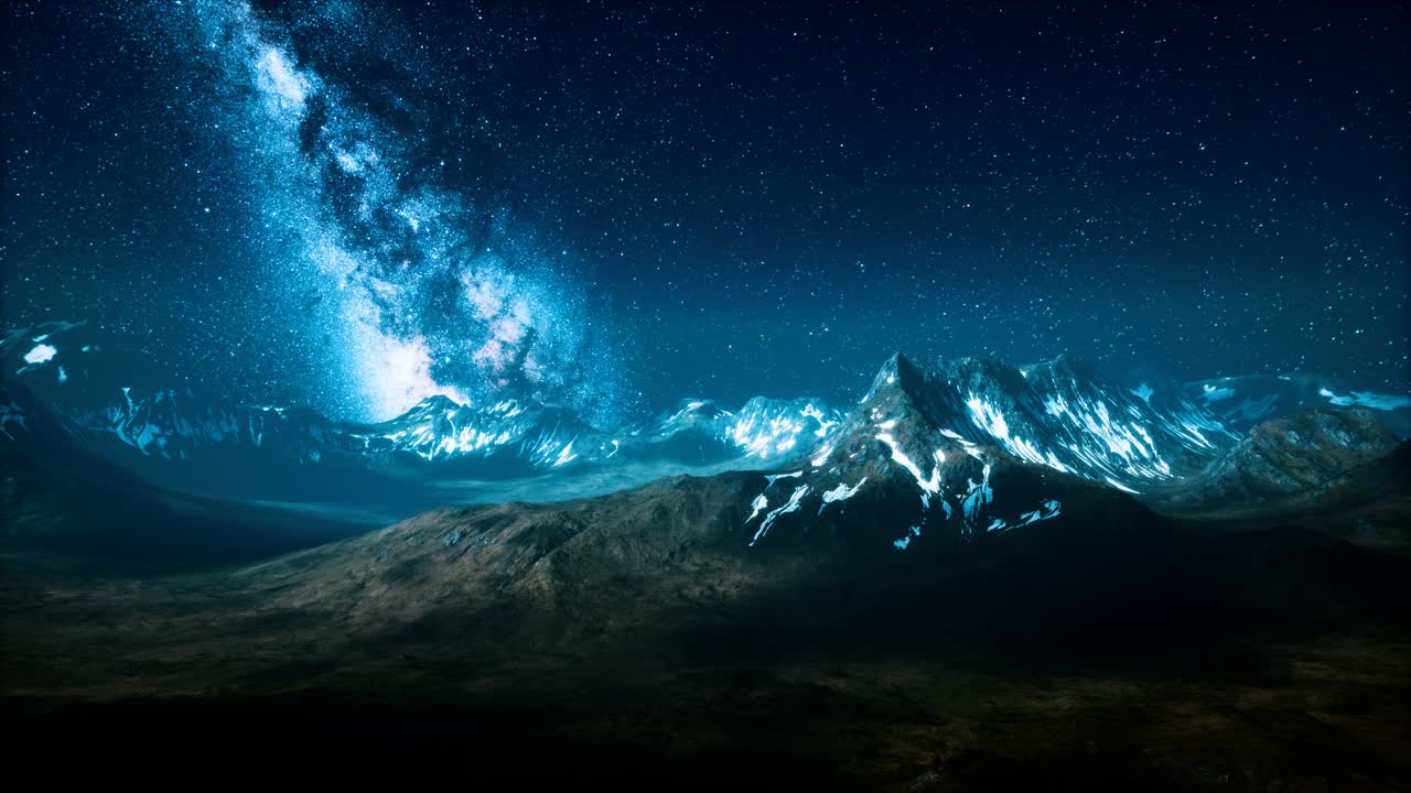 Milky Way over the mountain peaks