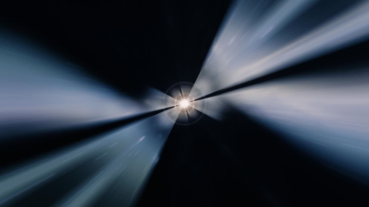 túnel de vórtice de luz radial abstracto con colorido centro de llamarada óptica luz rayos de brillo. 4k 3d renderización de bucle sin costuras fondo futurista. textura de ciencia ficción abstracta con brillante llamarada giratoria.