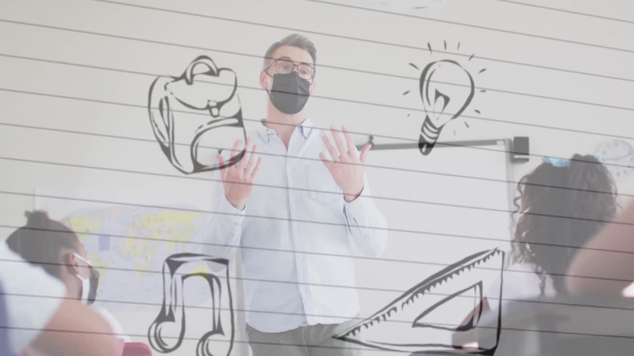 animación de cañas de caramelo parpadeantes sobre manchas rojas y blancas brillantes sobre un fondo negro