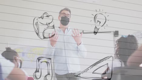 animación de cañas de caramelo parpadeantes sobre manchas rojas y blancas brillantes sobre un fondo negro