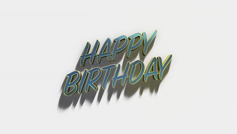 saludos de cumpleaños coloridos con felices cumpleaños en letras 3d en negrita