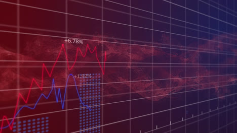 Animation-of-multiple-graphs-with-changing-numbers-and-smoke-over-black-background