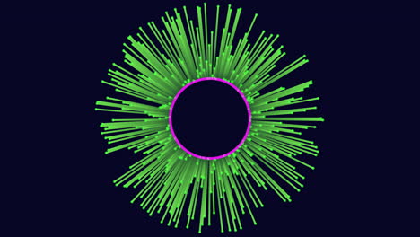 vibrant 3d green sunburst radiating lines burst from center in symmetric pattern