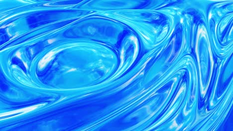 liquid pattern like waves in looped motion. 3d stylish abstract blue bg of wavy surface like brilliant liquid glass with beautiful gradient colors. 4k trendy colorful fluid animation.