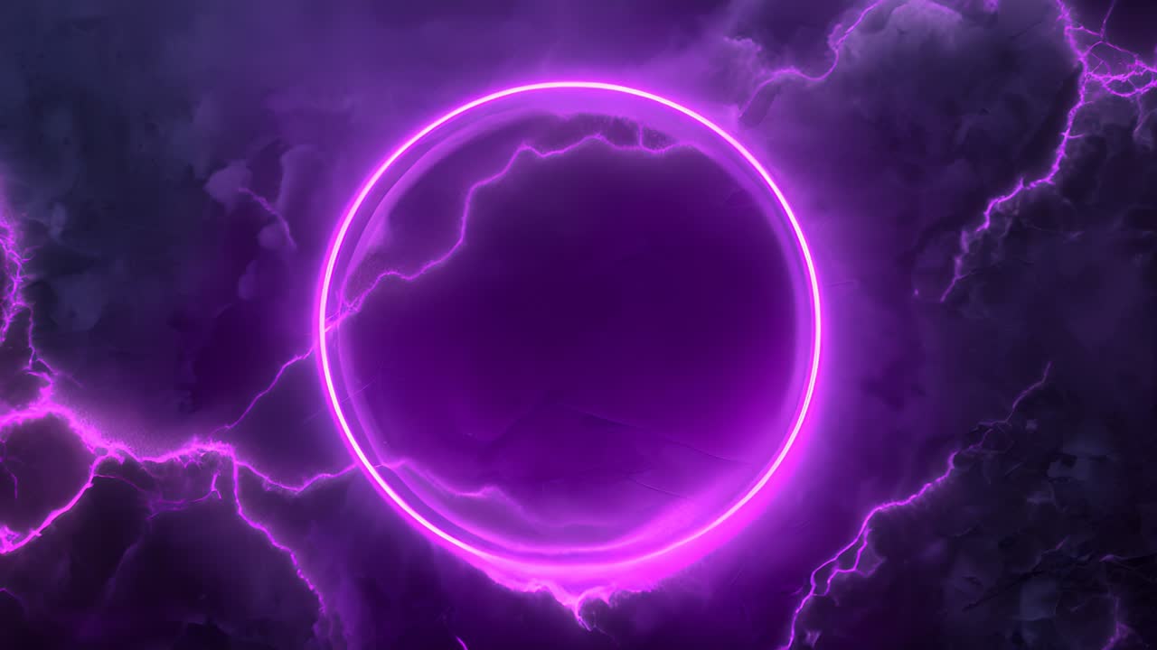 Purple Neon Circle Background