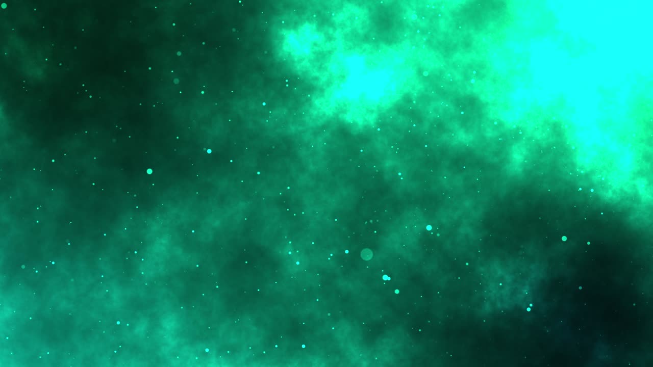 la rotación de partículas girando al azar brillando verde negro luces de neuronas inteligencia artificial moderna abstracto fondo de animación de movimiento 4k