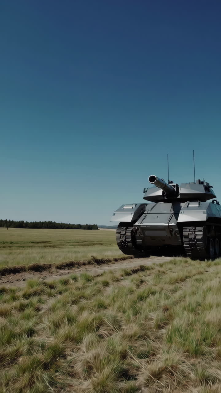 Modern Tank in a Field