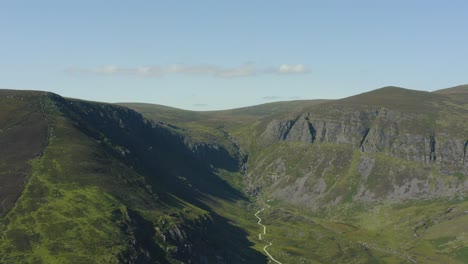 Aerial-view,-4K,-high-drone-footage,-Mahon-falls,-Ireland