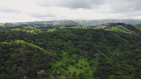 Costa-Rica-Central-America-aerial-landscape-of-green-deep-vegetation-hills-mountains
