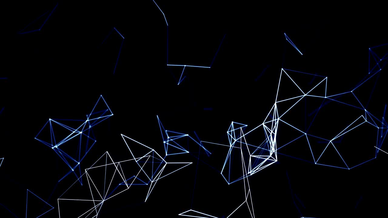 fondo abstracto de bucle sin costuras en 3d con líneas y puntos geométricos