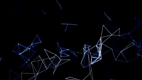 3d seamless loop abstract background with geometry lines and dots