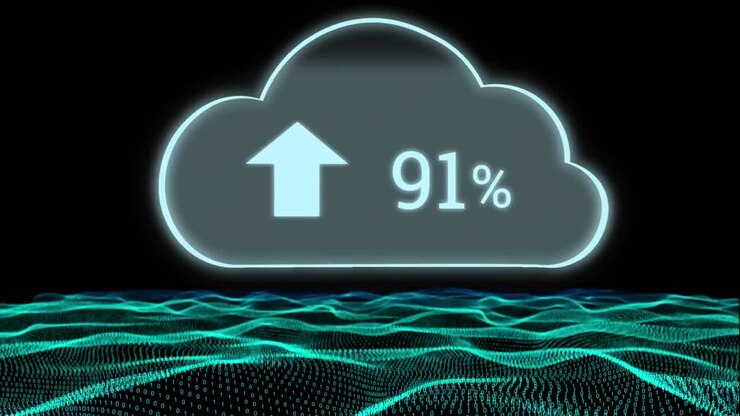Upload progress cloud and land graph