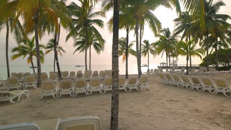 sunrise beach with coconut trees in ocho rios jamaica