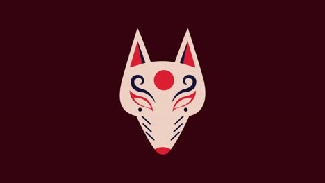 máscara de kitsune japonesa