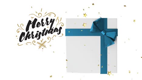 Animation-of-merry-christmas-text-over-present