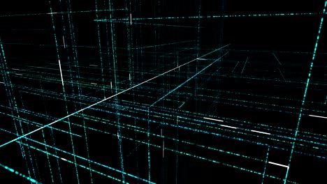 tecnología de fondo placa de circuitos y código. elementos gráficos de bucle 4k