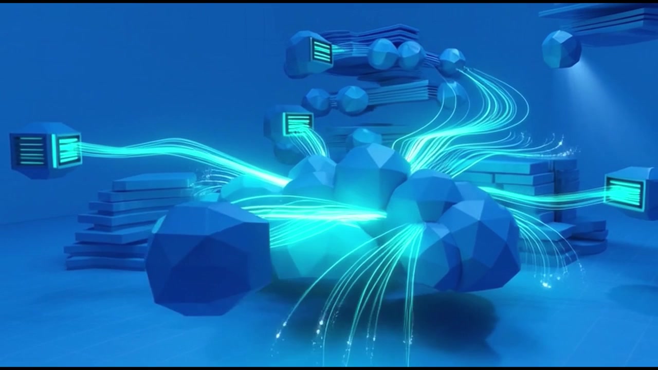 Abstract 3D Visualization of Cloud Computing Data Transfer