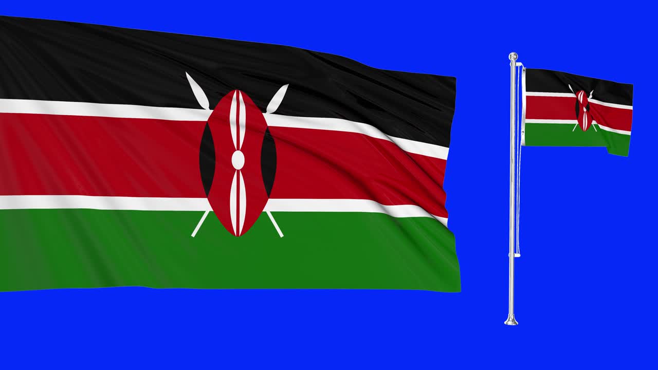 두 개의 발이 바람에 흔들리는 케냐의 발 기둥, 매우 상세한 직물 질감, 고해상도 애니메이션, 3d 크로마 키