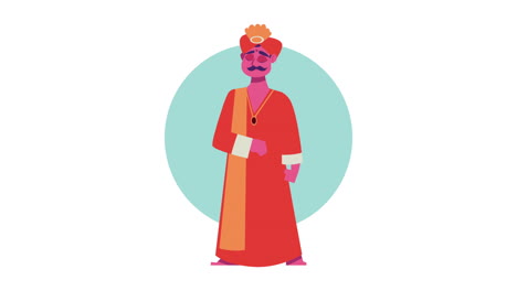hombre indio en traje tradicional