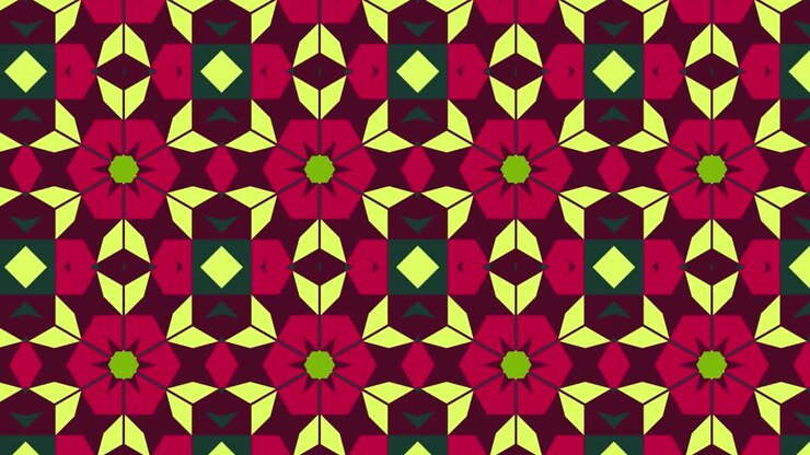 Loop DJ illustrazione 2D motivo caleidoscopico a stella geometria mandala
