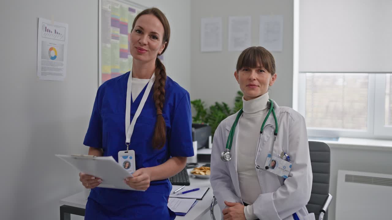 Two Medical Professionals in a Clinic