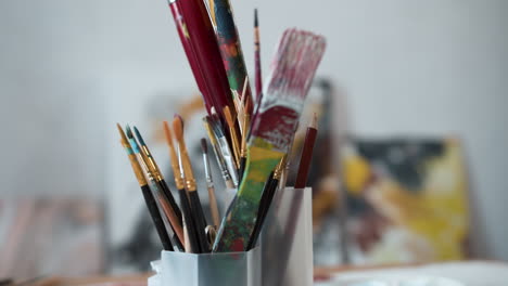 Paintbrushes-on-containers