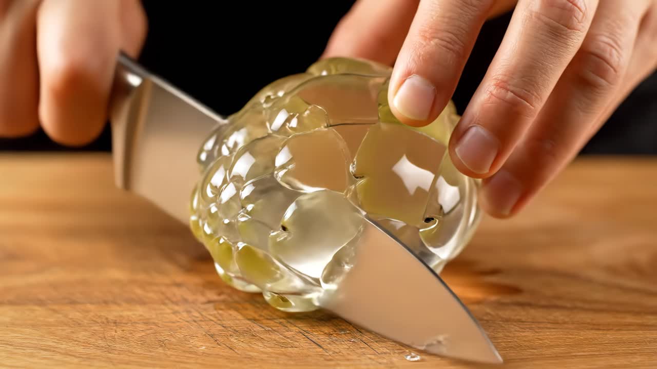 Cutting gelatin food