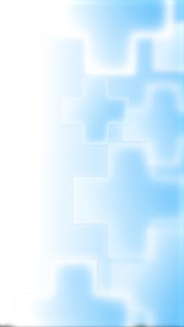 abstract soft blue medical cross sign pattern for medicine and science concept background. looped animation. vertical video.
