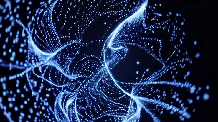 Abstract Blue Spiral Pattern