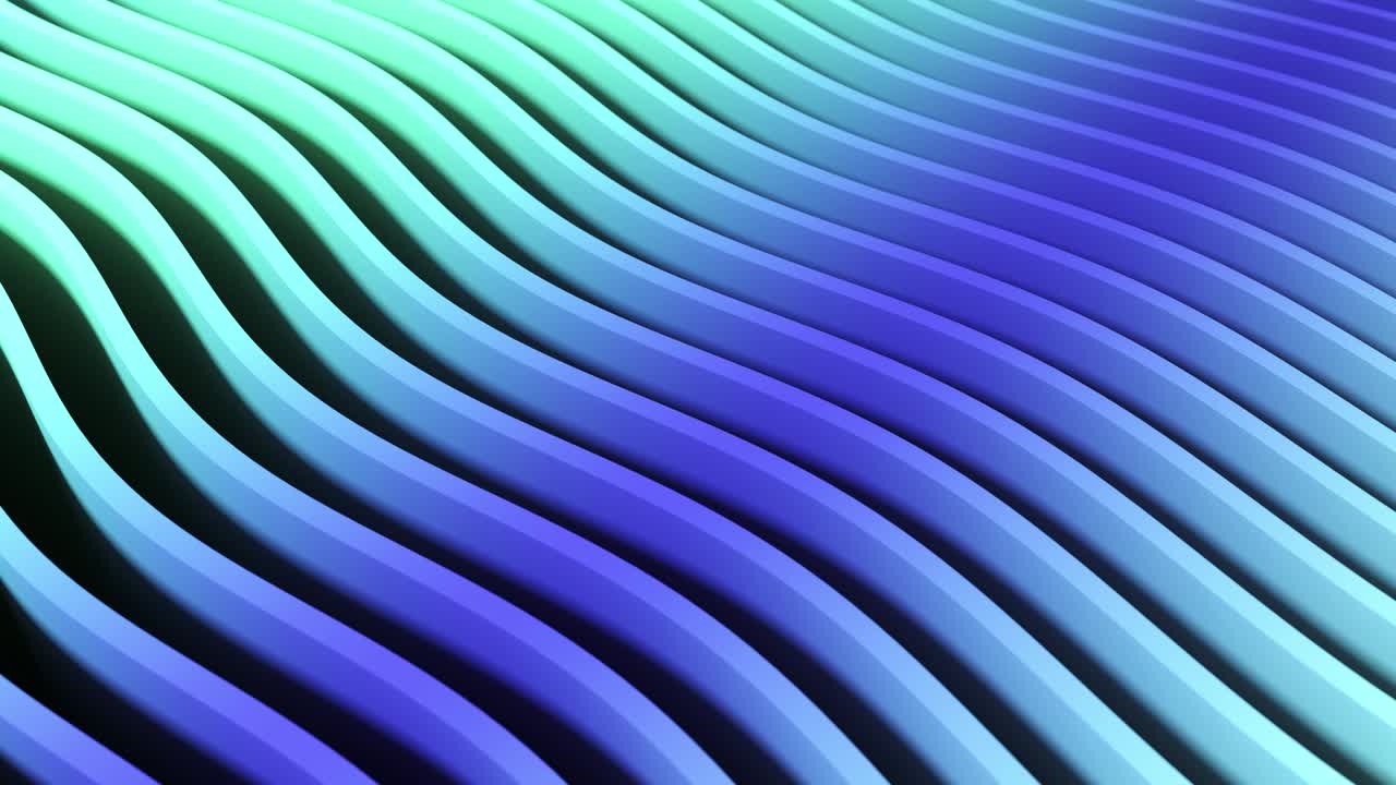 ondas de color abstractas formas 3d animación de conjunto de colores. imágenes de bucle de 4k.