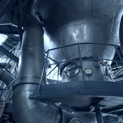 equipment at the dairy plant. milk products production in the modern dairy plant