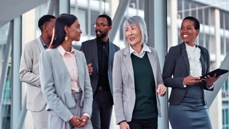walking, talking and business people