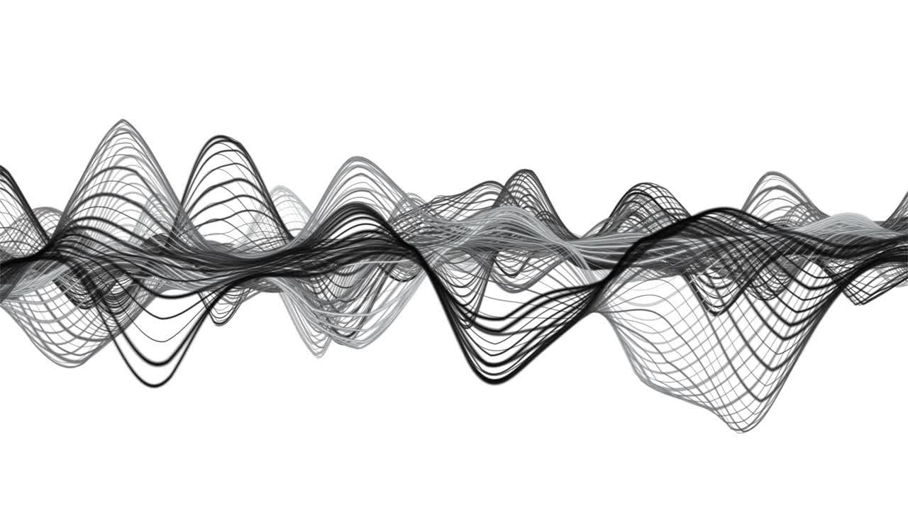 천천히 움직이는 입자 파동 물체와 마법 애니메이션, 4096x2304 루프 4k