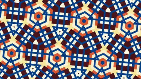 Multi-Colored-Geometric-Patterns-In-Circular-Motion---Closeup-Shot