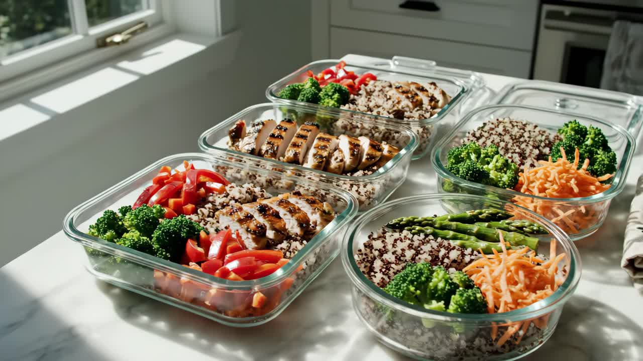 Healthy Meal Prep with Chicken and Vegetables