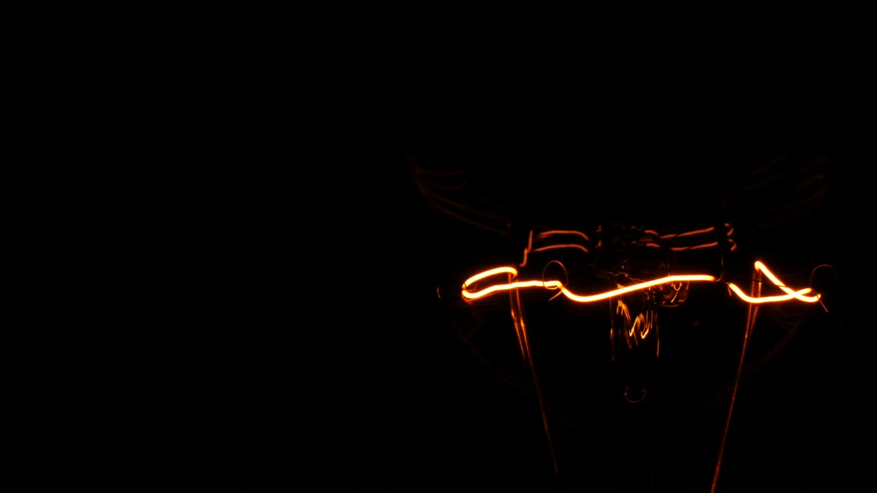 Incandescence thread on electricity concep