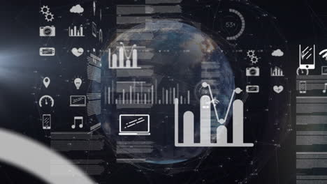 Animation-of-stock-market-and-media-icons-over-globe